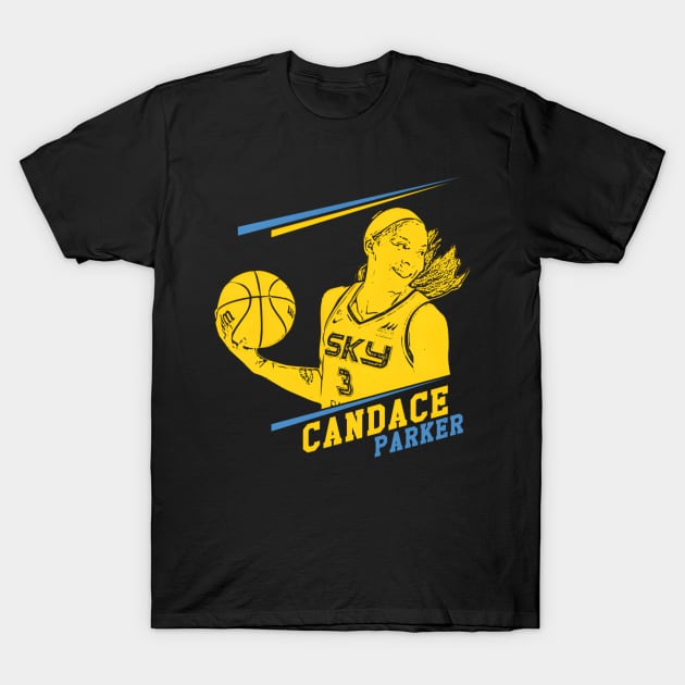 Candace Parker Chicago Sky Color V T-Shirt by dany artist
